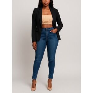 Refuge Tan Bandeau Top Women's Size Medium Strapless Stretch Tube Top